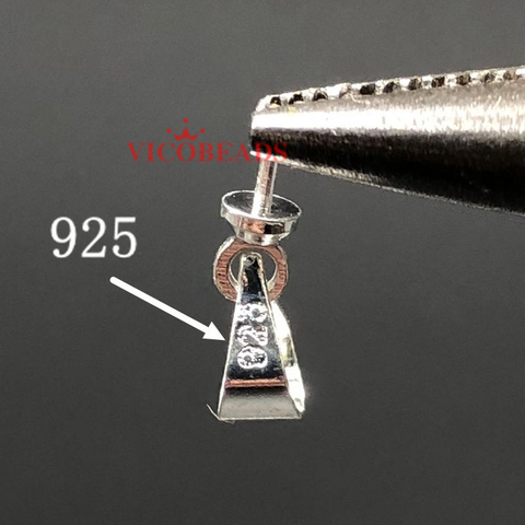 50PCS A Lot Design Jewelry Findings 925 Silver Plated Bail Beads Cap Connectors For Pendants Nice ► Photo 1/6