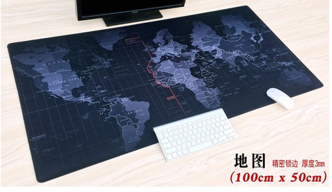 WESAPPA 100cm x 50cm XXL Large  Mouse pad gamer Mousepad Keyboard mat Office Table Cushion Home Decor Estera ONE PIECE anime map ► Photo 1/5