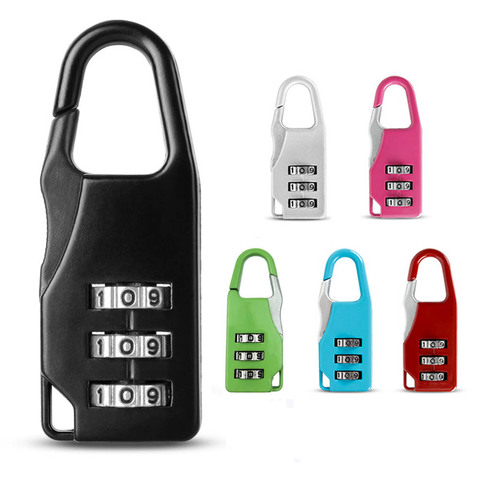 3 Mini Dial Digit Number Code Password Combination Padlock Security Travel Safe Lock for Padlock Luggage Lock of Gym ► Photo 1/6