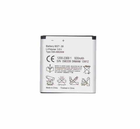 Ciszean 1x BST-38 930mAh Battery For Sony Ericsson W580 W580i W760 T650 X10 W980 W995 U20i C905c S500c W580c C902 C905 BST 38 ► Photo 1/5