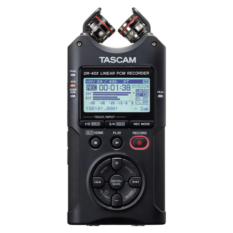 Upgraded TASCAM DR40X DR-40X versatile four track digital audio recorder pen interview recorder USB mic WAV/BWF linear PCM & MP3 ► Photo 1/6