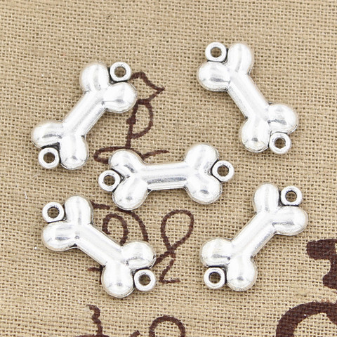 20pcs Charms Dog Bone Connector 22x10mm Handmade Craft Pendant Making fit,Vintage Tibetan Bronze Silver color,DIY For Necklace ► Photo 1/1