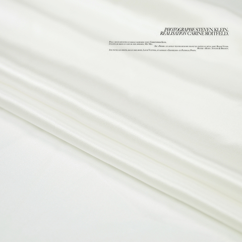 Natural white silk satin fabric soft silk cotton charmeuse lining ► Photo 1/6