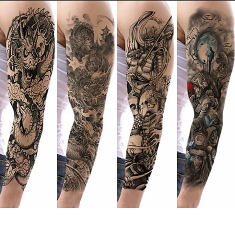 Waterproof Temporary Tattoo Sleeve Designs Full Arm For Cool Men Women  Transferable Tattoos Stickers On The Body Art 51*18cm - Price history &  Review | AliExpress Seller - Ali-Lillian HB Store 