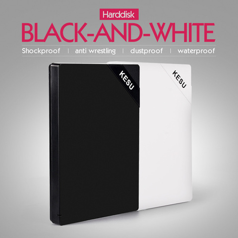 Original KESU 2.5'' External Hard Drive USB3.0 HDD Portable External HD Hard Disk for PC Mac Desktop Laptop Server (Black/White) ► Photo 1/6