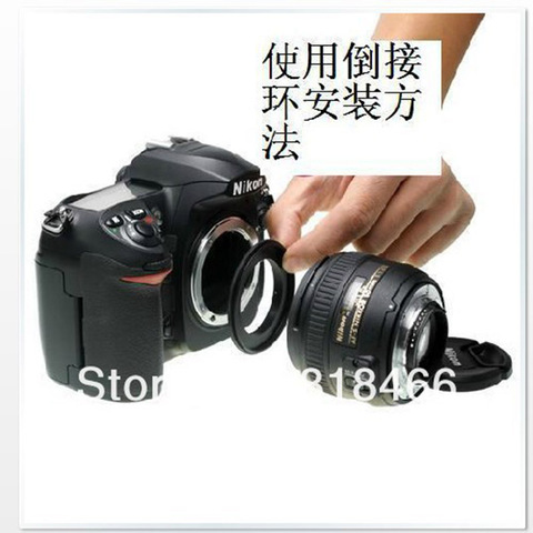 Reverse ring  52mm Macro Reverse lens Adapter Ring AI-52 for NIKON Mount for D3100 D7100 D7000 D5100 D5000  18-55mm 50 f1.8 LENS ► Photo 1/3