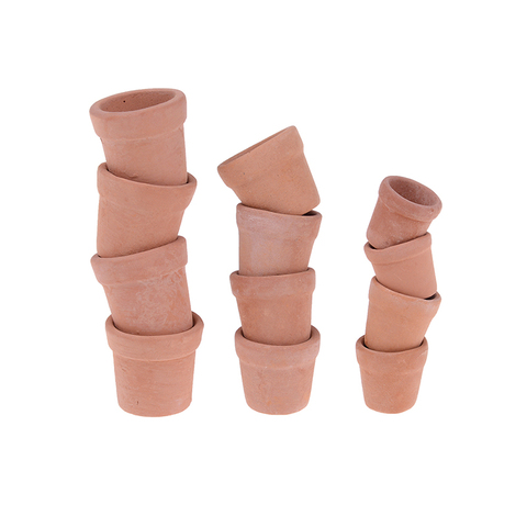 7/12pcs Mini Red clay Flowerpot Simulation Garden Flower Pot Model Toy For 1/12 Dollhouse Miniature Doll Houses Accessories ► Photo 1/6