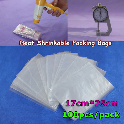 100Pcs 6.7x9.8Inch(17x25cm) Soft Transparent Blow Molding PVC Heat Shrinkable Bags Film Wrap Cosmetic Packaging Wrap Materials ► Photo 1/6