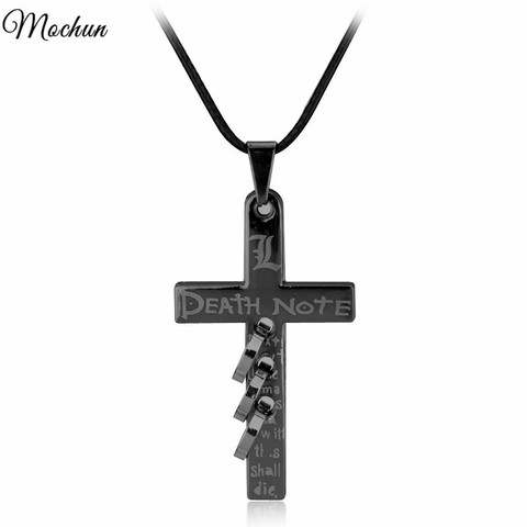 MQCHUN Anime Death Note Black Metal Necklace Cross Logo Pendant Cosplay Accessories Jewelry Can Drop-Shipping Direct Manufacture ► Photo 1/6