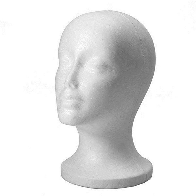 Female Styrofoam Foam Mannequin Manikin Head Model Wig Glasses Display Stand 