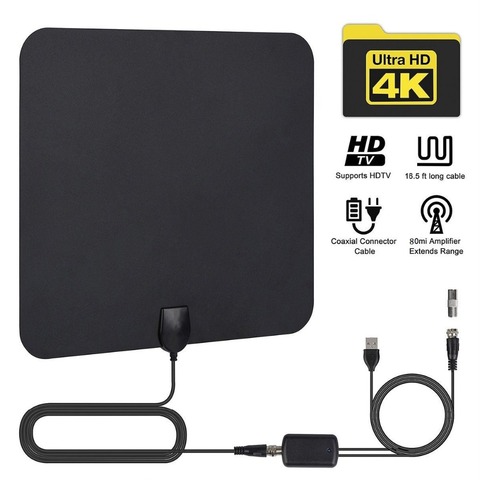 Indoor Digital TV Antenna HDTV Antena TV Radius Aerial Surf Fox DVB-T2 DVB-T ATSC ISDB TV Interior Antennas Amplifier ANT2325+ ► Photo 1/6