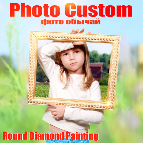 Huacan Photo Custom Diamond Embroidery Full Round Crystal Diamond Painting Cross Stitch Diamond Mosaic Kits Birthday Gift ► Photo 1/6
