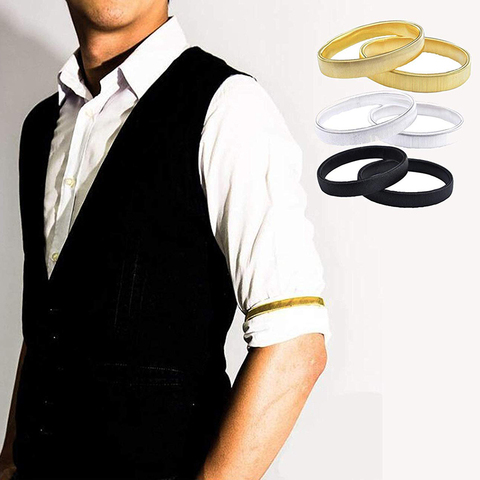 armbands dress shirt St. George Armbands - Men's 1940s Style Gold Expanding Sleeve Holders Shirt Armbands