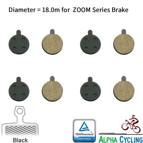 Bicycle Disc Brake Pads for ZOOM5 and ZOOM DB Series and ZOOM ONE Disc Brake, 4 Pairs ► Photo 1/4