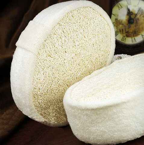 1PCS Soft Fresh Natural Loofah Luffa Sponge Shower Spa Body Scrubber Exfoliator Bathing Massage Brush Pad Beige ► Photo 1/6
