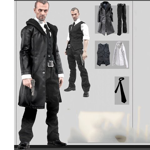 1/6 Male Leather Coat Suit Windbreaker Clothing Sets with Accessories for 12'' Men Bodies Figures ► Photo 1/1