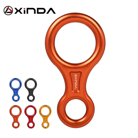XINDA Rock Climbing 8-Shape Eight Ring Abseiling Device 45KN Descender Belay Rappelling Carabiner Outdoor Downhill Descent Kit ► Photo 1/6