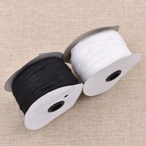 100m Black White Color Non-woven Fabric Fusible Single Side Adhesive Tape Interlining Cloth DIY Sewing Lining Supplies ► Photo 1/6