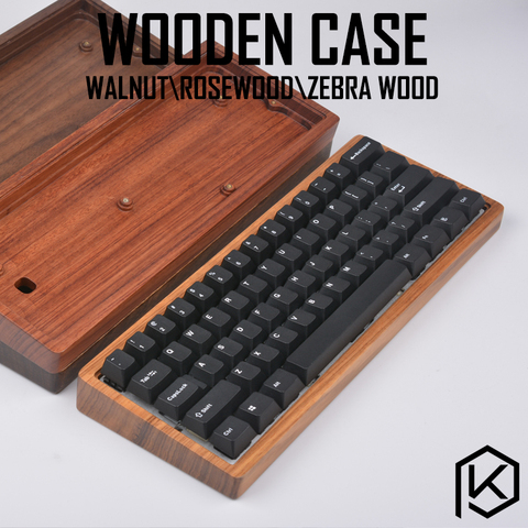 wooden case wood case walnut rosewood zebra wood with wood wrist high quality free shipping for gh60 xd64 poker 2 60% ► Photo 1/6