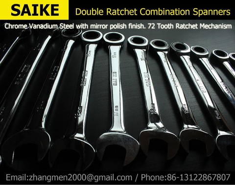 Ratchet Combination Metric Wrench Set Ring Gear Torque and Socket Wrenches Hand Tools for Car Repair A Set of Wrench ► Photo 1/6