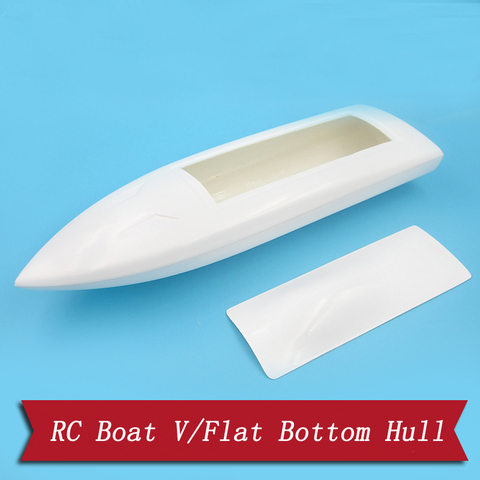 DIY RC Toys Boat FRP  Hull Shell Flat Bottom 2440 Bruhle Motor 40A ESC Servo Driven Kit Jet  Pump   40cm Body ► Photo 1/6