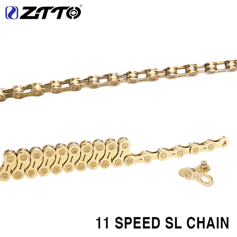 ZTTO Bike Chain 11 speed SL Golden 11v 11s gold chain MTB Mountain Road Bike High Quality Durable for  Bicycle Parts ► Photo 1/6