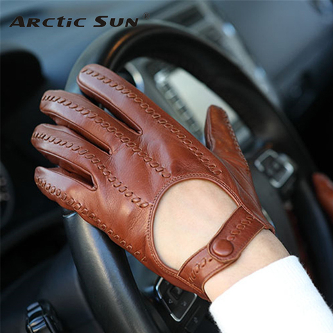 2022 Autumn New Style Genuine Leather Man Gloves Locomotive Driving Unlined Imported Sheepskin Gloves Male Mittens M063N ► Photo 1/6
