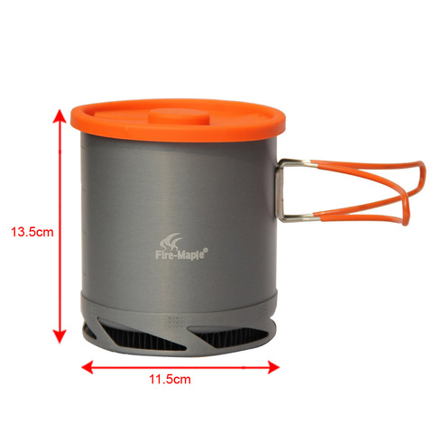 Hot Sale 1L Portable Heat Exchanger Pot Fire Maple FMC-XK6 Ultralight 190g Outdoor Camping Kettle Picnic Cookware Free Shipping ► Photo 1/6