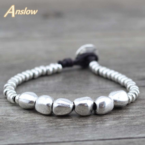 Anslow 2017 Classic Unisex Strand Bracelets Bijoux Leather Rope Bracelet Couple Friendship Bracelets Birthday Day Gift LOW0496LB ► Photo 1/5