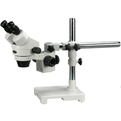AmScope Supplies 7X-45X Stereo Zoom Microscope with Single Arm Boom Stand ► Photo 1/6