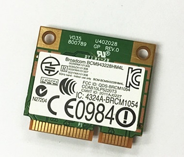 New Original Broadcom BCM943228HM4L BCM43228 300Mbps 2.4G/5GHZ 802.11 a/b/g/n half Mini PCI-E Wireless card for HP 8470P 8570W ► Photo 1/1