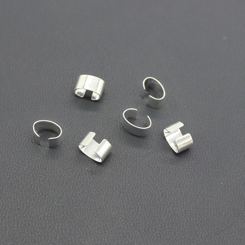 200 PCS 4.5*7mm Metal Copper C Shape Clips Silver Color Clasps Buckle Bail Beads End Beads DIY Jewelry Connectors Findings ► Photo 1/6