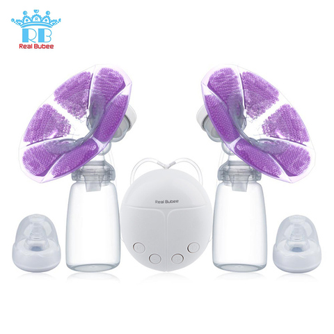 Baby Feeding Bottle Real Bubee Single Double Electric Breast Pump Baby Breast Feeding Infant Nipple USB Breast Pumps For Mother ► Photo 1/6