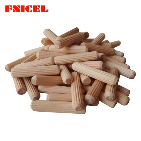 100pcs M6/M8 Wooden Needle Bolt Round Raft Cork Twill Wood Pin Nails Wedge Wooden Shaft Connector 30mm-80mm Length ► Photo 1/3