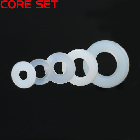 50Pcs Plastic Nylon Washer Plated Flat Spacer Seals Washer Gasket Ring Washers Fastener Hardware Accessories Fittings M3 M4 M6 ► Photo 1/1