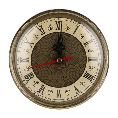 130mm Clock Quartz Movement Insert Roman Numeral White Face Gold Trim DIY Clock Accessories Repair Replacement ► Photo 1/3