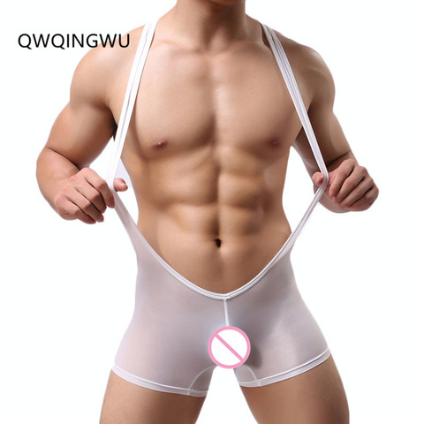 Mens Undershirt Sexy Underwear Breathable Mesh Men Tank Tops Men Bodysuit Undershirt Jumpsuit Shorts Men Sleepwear Nightwear ► Photo 1/6