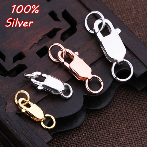 925 Silver Color Plating Lobster Clasp Hooks for Necklace&Bracelet Chain DIY Fashion Jewelry Findings ► Photo 1/5