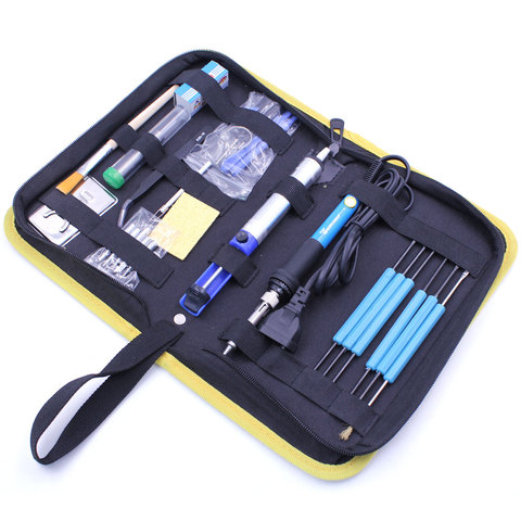 Solder Iron 60W US EU Plug 110 / 220V Adjustable Temperature Electric Soldering Kit + 5pcs Tips Portable Welding Repair Tool Set ► Photo 1/1