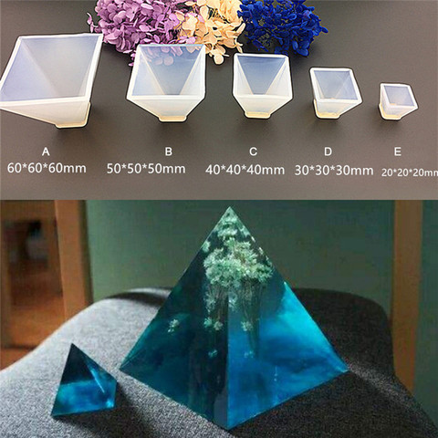 Transparent Pyramid Silicone Mould DIY Resin Decorative Craft Jewelry Making Mold resin molds for jewelry ► Photo 1/6
