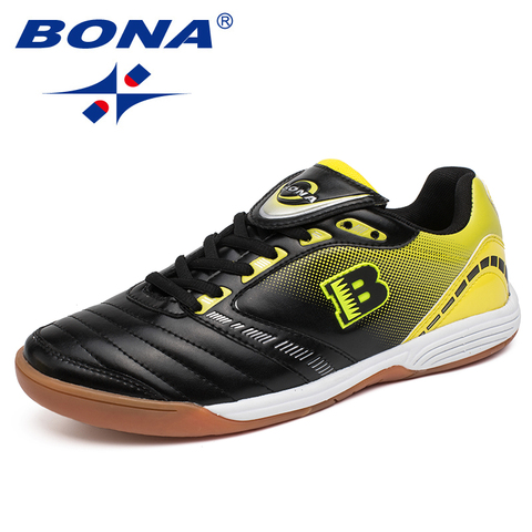 BONA New Typical Style Men Soccer Shoes Indoor Professional Cow Muscle Men Football Shoes Action Leather Fast Free Shipping ► Photo 1/6