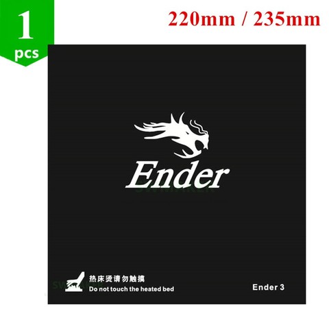 1pcs 220mm / 235mm black Heated bed For Creality ENDER-3 ENDER-3S 3D Printer Sticker Build Sheet build plate tape with 3M Back ► Photo 1/3