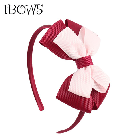 New Fashion Layered Hairbands Solid Grosgrain Ribbon Bows Headband Handmade Boutique Hairhoop Hair Accessories For Women Girls ► Photo 1/6