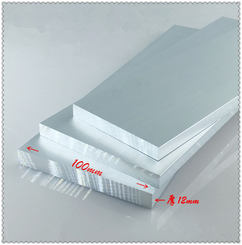 Aluminium alloy plate 12mmx100mm article aluminum 6063-T5 oxidation width 100mm thickness 12mm length 300mm 1pcs ► Photo 1/3