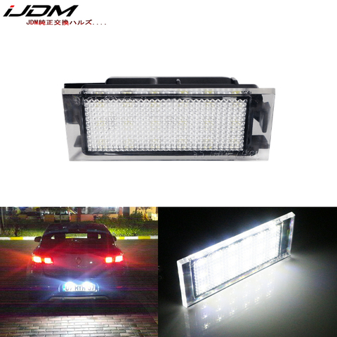 iJDM (1) White OEM-Fit 3W Full LED License Plate Light For Renault Clio Laguna 2 Megane 3 Twingo Master Vel Satis Car Lights 12V ► Photo 1/6