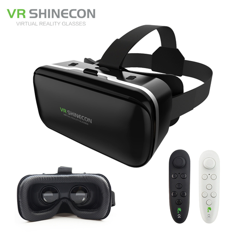 New! VR Shinecon 6.0 Leather Big Lenses Virtual Reality Google Cardboard Helmet 3D Glasses Mobile Headset for Iphone 4.7-6'Phone - Price history & Review | Seller - bobovr 3C Quality Tech