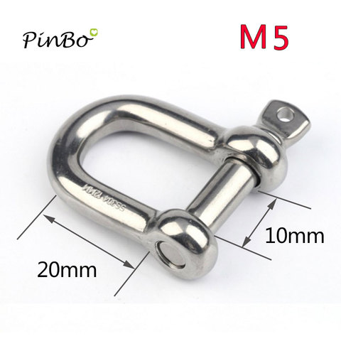 m5 ,4pcs  100% stainless steel 304 D-type dee shackle , High quality antirust shackle , sus304 m5 dee shackle ► Photo 1/6