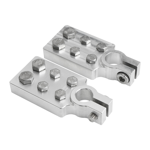 Multi-Connection Marine Battery Terminals FLAT BATTERY TERMINALS Battery Terminal Clamps Lead Fit 4/0 AWG lugs Positive Negative ► Photo 1/6