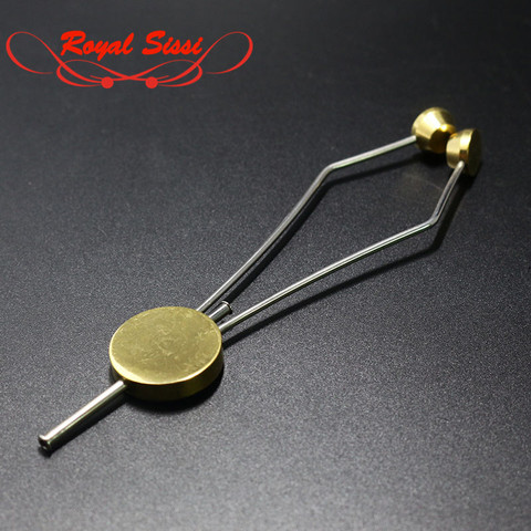 Royal Sissi Round Disc Bobbin holder Standard size thumb grip style bronze grade general fly tying tools taper feet spool holder ► Photo 1/6