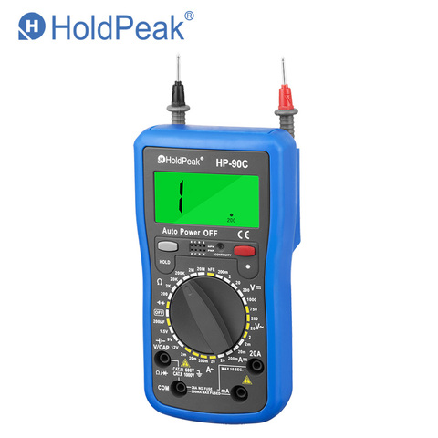 HoldPeak HP-90C Multimetro Digital Manual Range Digital Multimeter Meter with Resistance/Capacitance Test With Data Hold ► Photo 1/5
